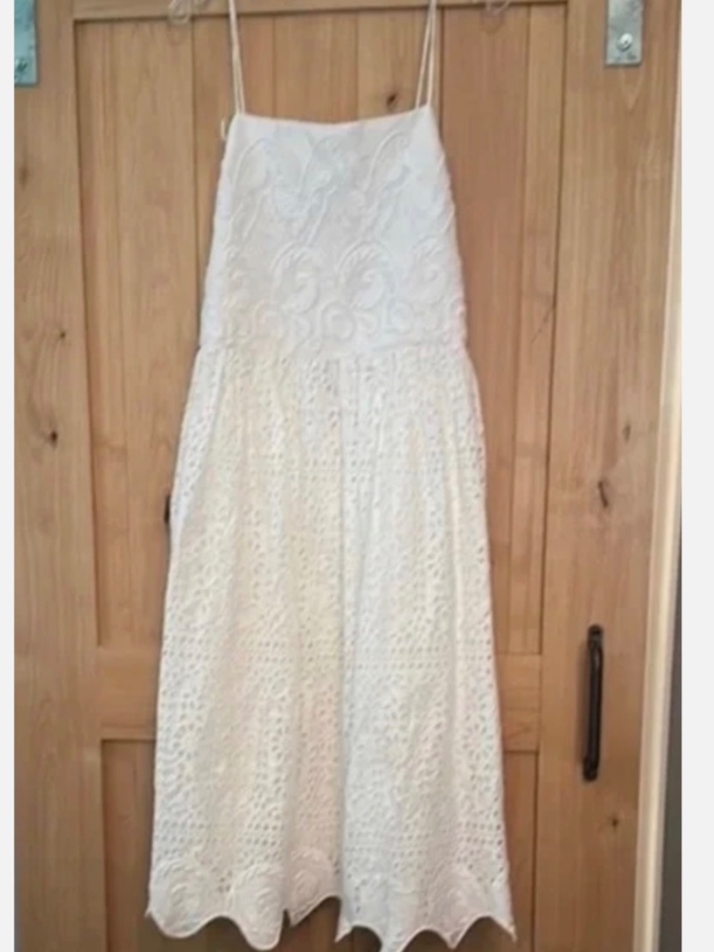 NWT RHODE Rosa Eyelet Midi Dress White Soleil Anthropologie Medium Resort - Picture 7 of 11
